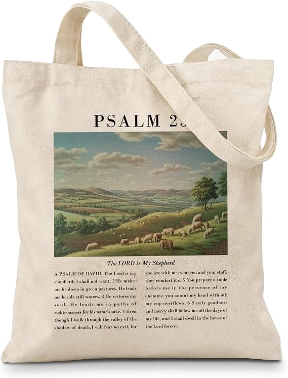 Canvas Tote Bag Christian, Canvas Tote Bag for Women, Reusable Cotton Totes for Grocery, Shopping, Beach & Daily Use