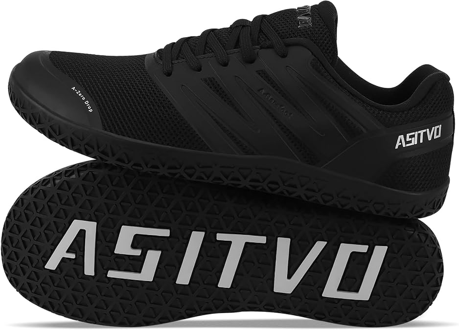 ASITVO Wide Men's Barefoot Zero Drop Sole Minimalist Sneakers Walking Shoes
