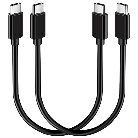 1FT USB C to USB C Cable, 2 Packs, 100W / 10Gbps / 4K Video Display | Short USBC 3.1 Fast Charging PD Cord, 10Gbps High Speed Data, 4K@60Hz Video Monitor, Compatible for iPhone, MacBook, SSD