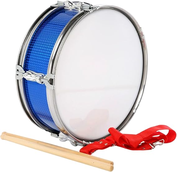 Marching Snare Drum 13 Inch Metal Snare Drum with Stick & Shoulder Strap Percussion Instruments for Kids School