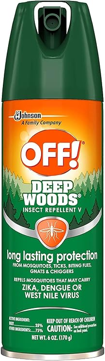 OFF! Deep Woods Insect Repellent Spray Long Lasting Protection Repels Mosquitoes and Ticks 6 Ounce (Pack of 1)