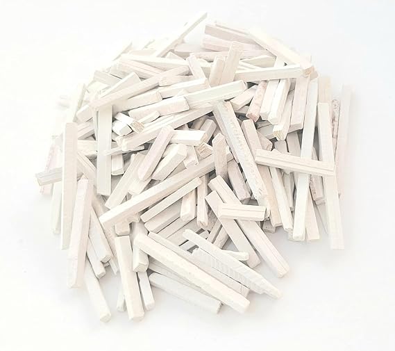 EARTH-NATURAL 50 Pcs, White Slate Pencils, Cut From Natural Stone