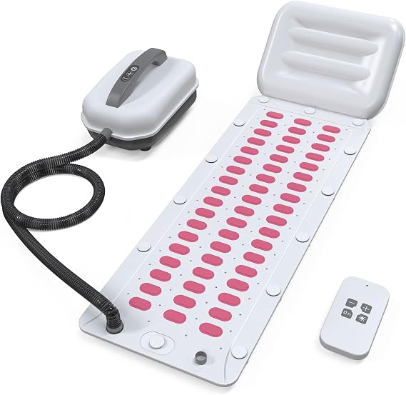 Bubble Bath Massager Mat with 6-Level Adjustment & Remote Control