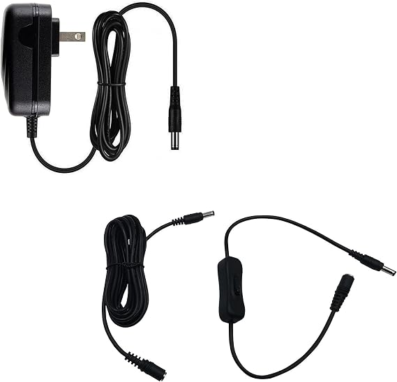 MyVolts 12V Power Supply Adaptor Compatible with Yamaha PSRE463 Keyboard - US Plug - with Extension and Inline Switch