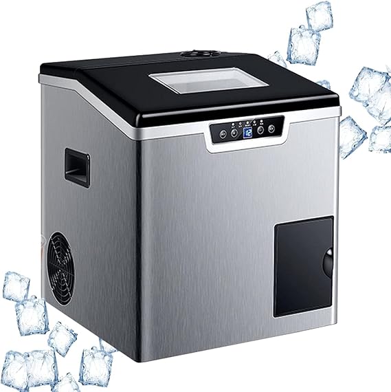 Electric High-Efficiency Ice Maker Automatic Ice Cube Maker Home with Sand Ice Function Portable Machine Commercial for Countertop
