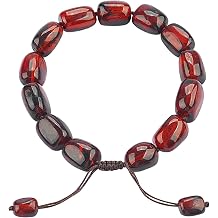 Baltic Amber Bracelet - 100% Certified & Authentic Premium Quality - Genuine Baltic Amber Bead (Large Red Size, 8")