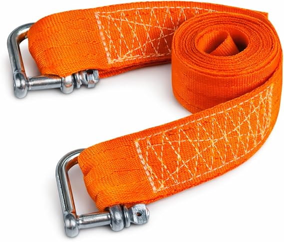 DSTECH 3 Ton Çeki Halatı 3 Metre – Dayanıklı Araç Çekme Halatı, Metal Kancalı Tow Strap (Turuncu)