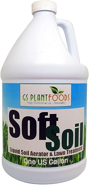Soft Soil Liquid Soil Aerator & Lawn Treatment to Fix Compacted Soils, Improve Drainage with Non-Mechanical Liquid Application. 1 Gallon