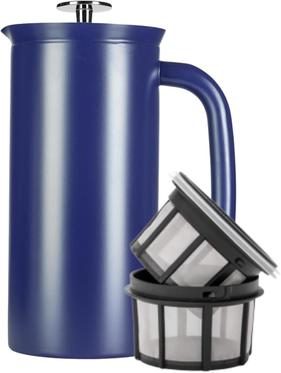 ESPRO P7 32 oz Aegean Blue French Press and 32 oz Replacement Micro-Filter