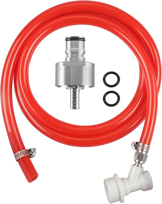 Carbonation Cap Ball Lock Gas line Set Carbonation Bottle Cap Pet Bottle Carbonizer Adapter with Detachable Ball Lock Disconnect Assemble HOSE Set used for soda bottle soda making by PERA