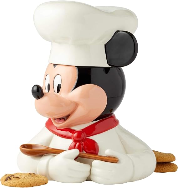 Enesco 6003743 Disney Ceramics Chef Mickey Mouse Cookie Jar, 11 Inch