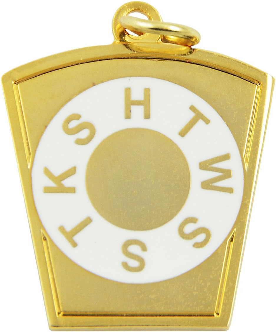 Keystone Masonic Pendant - [Gold][1 14 Tall]