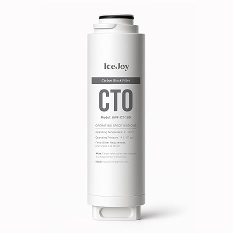 IceJoy RO-01 Series CTO Filter Replacement Cartridge, 6-Month Replacement Cartridge (1-Pack)