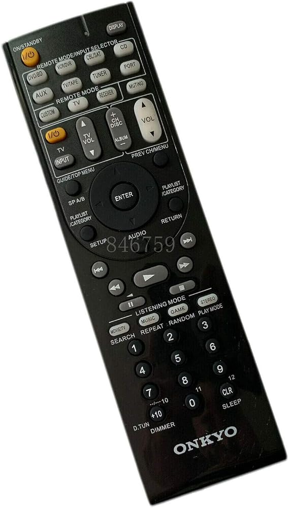 Replacement Remote Control for ONKYO TX-SR506 TX-SR507 TX-SR576 TX-SR606 AV A/V Receiver