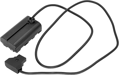 GyroVu High Power 4.5A D-Tap to Dummy Battery 30 Straight Adapter Cable to Replace NP-F550, NP-F570, NP-F970 Sony-L Batteries to Power DCRVX2100, HDRFX1, HD1000U & HVRZ1U Cameras V12