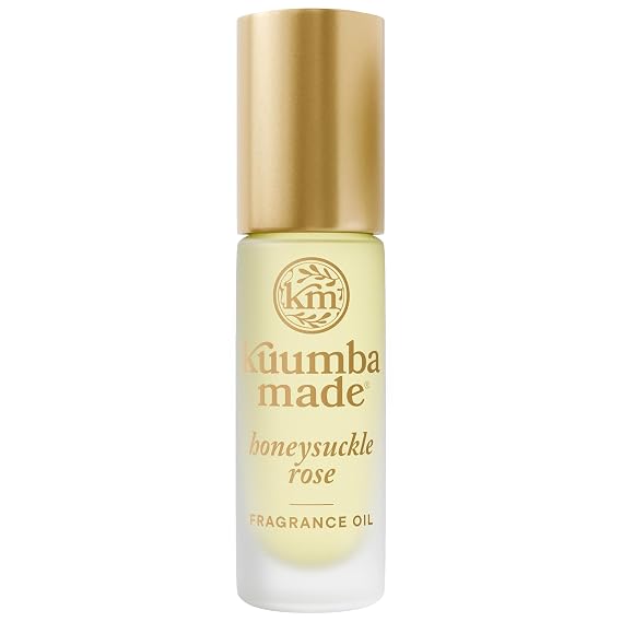 Kuumba Made Honeysuckle Rose Fragrance Oil, Long-Lasting Scented Oil Perfume Roller, Vegan, Alcohol-Free, 0.15 Fl Oz