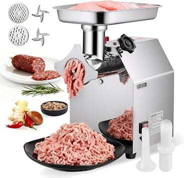 VEVOR Commercial Meat Grinder, 550LBh 1100W Electric Meat Mincer, ETL Approved Heavy Duty Industrial Meat Mincer Machine