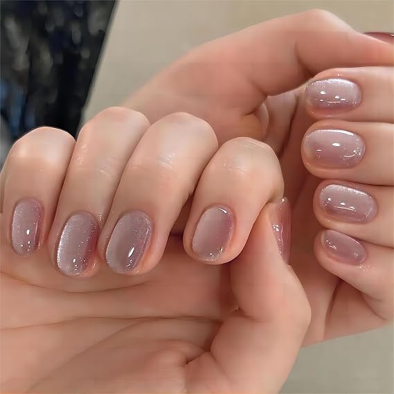 Press on nails, Fit & Natural Soft Gel Press on Nails Almond, 24 Nail Kit (JP3269)