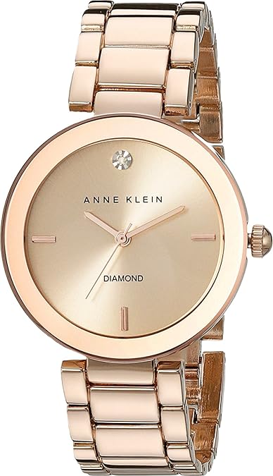Anne Klein AK-1362RGRG Diamond Dial Watch Rose Gold/Rose Gold One Size