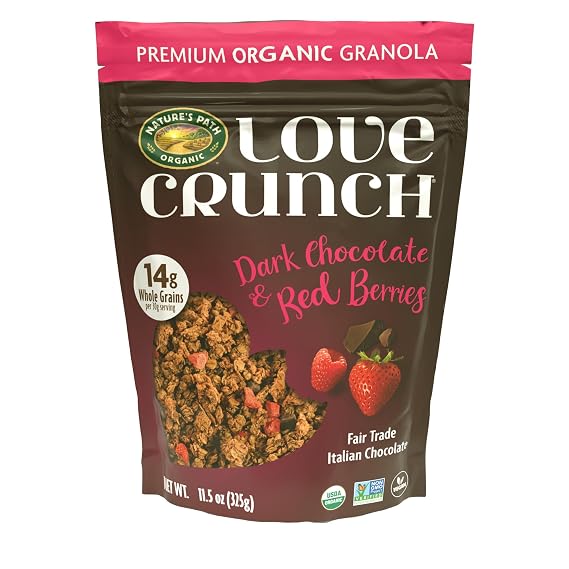 Love Crunch Dark Chocolate & Red Berries Granola, 11.5 oz (Pack of 1)