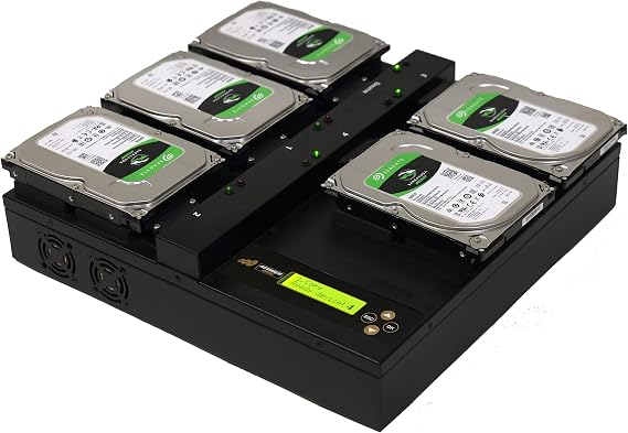 1 to 4 SATA SSD HDD Hard Drive Flatbed Duplicator - 18GB/Min H04-SATA2OP | Standalone Copier & Sanitizer / Eraser for Multiple SATA 3.5" 2.5" Hard Solid State Drives at copy speed up to 300MB/Sec