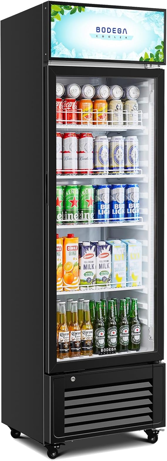 BODEGA 11.3Cu.Ft Commercial Beverage Fridge with Customizable LED Lightbox