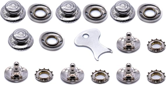 4 x Tenax Fastener Cloth peg Stud Set (Made in England) Button nut and Stud