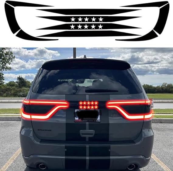 xinghe for Dodge Durango 2014-2021 Star Tail Light Tint, Black Vinyl Glossy Modern Sticker Decal for Dodge Durango Tail Light