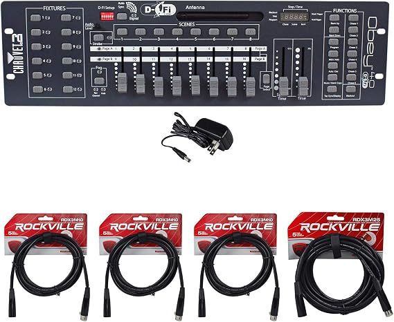 Chauvet DJ Obey 40 D-Fi 2.4 Wireless DMX Controller D-Fi & MIDI + (4) DMX Cables