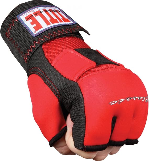 TITLE Classic Gel-X Gloves Wraps, RD/BK, L
