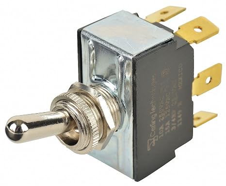 Carling Technologies Toggle Switch, Number of Connections: 6, Switch Function: On/Off/On - 2GM51-73