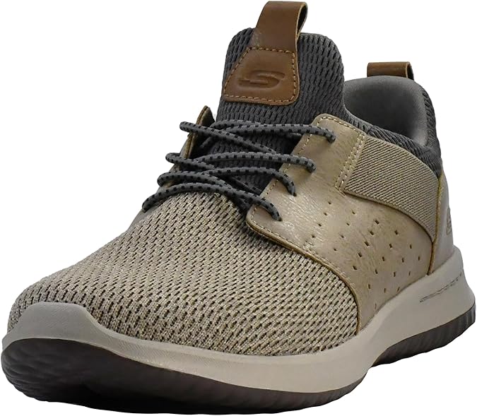 Skechers Men's Delson Camben Trainers | Casual, Air-Cooled Memory Foam, Skech-Knit Mesh, Lightweight, Vegan