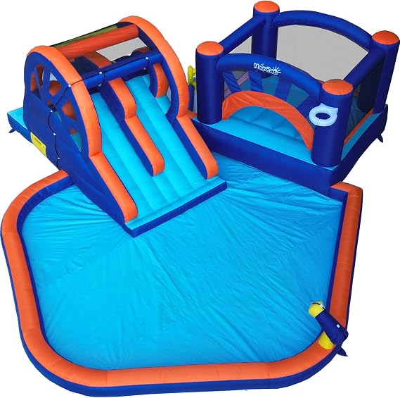 20FT Inflatable Bounce House Water Slide Park for Kids Summer Party | Big Pool for 5-6 Kids, Double slide, Basketball Hoop,20x20x6FT