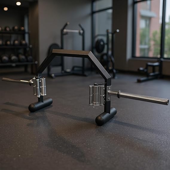 Open Hex Trap Bar, Electroplate Open-Ended Weightlifting Barbell, Multi-Function Deadlift Squat Barbell Wear Resist for Deadlift Carries Lunges Squats Strength Training 74.29x25.35x14.41inch