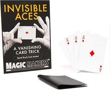Magic Makers Invisible Aces Card Trick Bicycle Cards Limited Edition