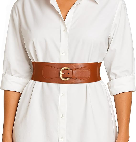 Womens Wide Elastic Waist Belt for Dress Ladies Stretch Cinch Belt