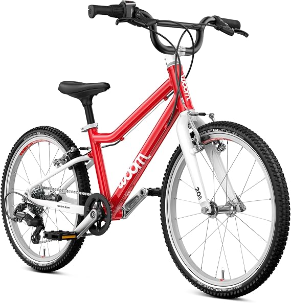 woom GO 4 Bicycle for Kids 6 to 8 Years Old, 20-Inch Lightweight 7-Speed Bike for Beginner Riders with Handbrake for Boys & Girls
