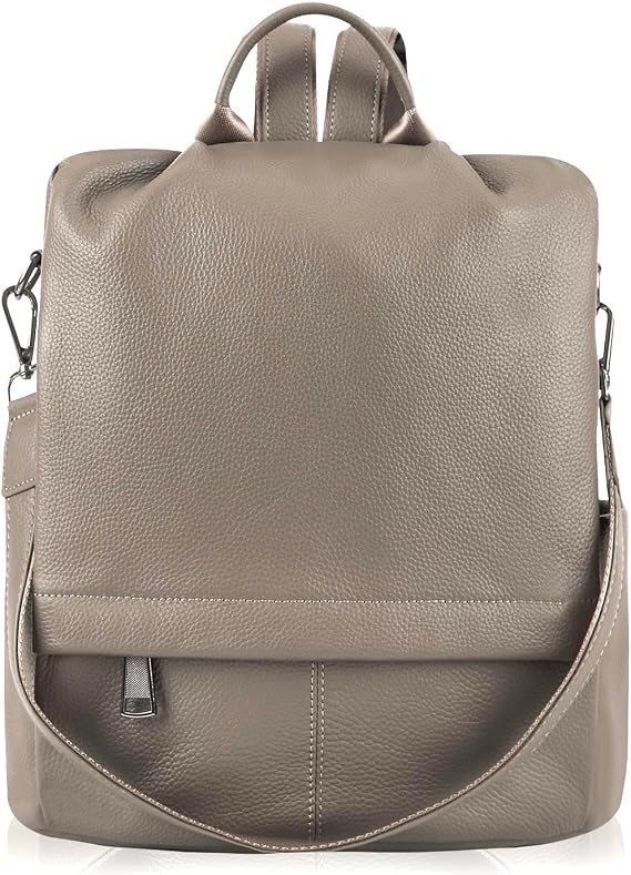 Genuine Leather Backpack Purse for Women Antitheft