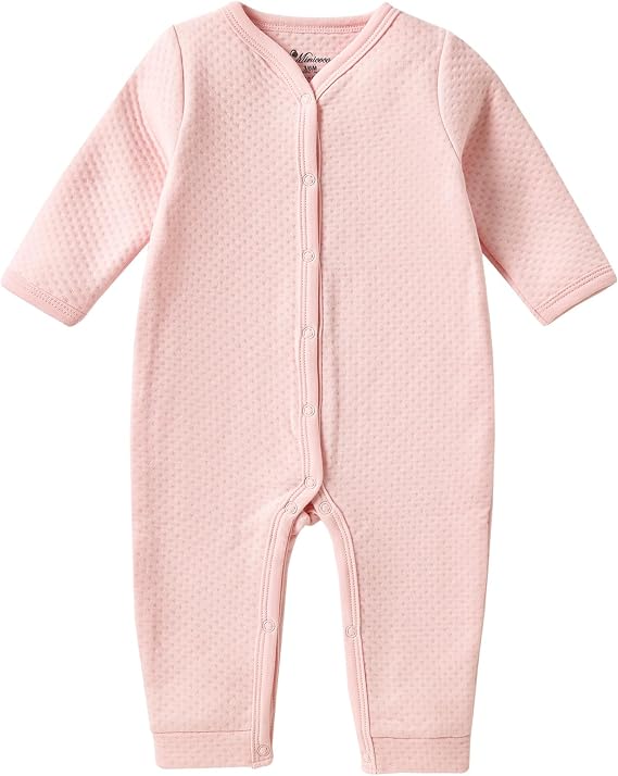 Baby Lightly Thick Jumpsuit Footless Winter Outfit for 0-12 Months