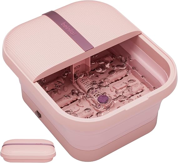 Beinilai Collapsible Foot Spa and Massager with Heater and Bubbles