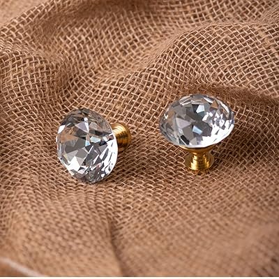2pcs Portable Furniture Handle Crystal Glass Alloy Door Drawer Cabinet Wardrobe Pull Knob Drop Worldwide Store Set Size : Small