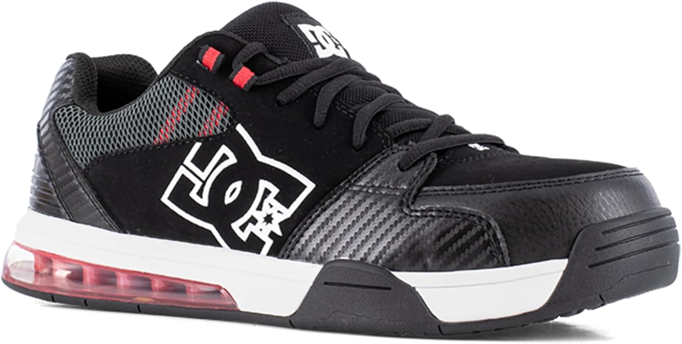 DC Work Men's Versatile Work Black, White and Red Composite Toe Shoe