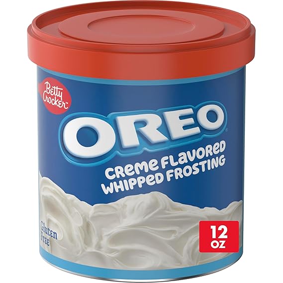 Betty Crocker Oreo Creme Flavored Whipped Frosting, Gluten Free, 12 oz