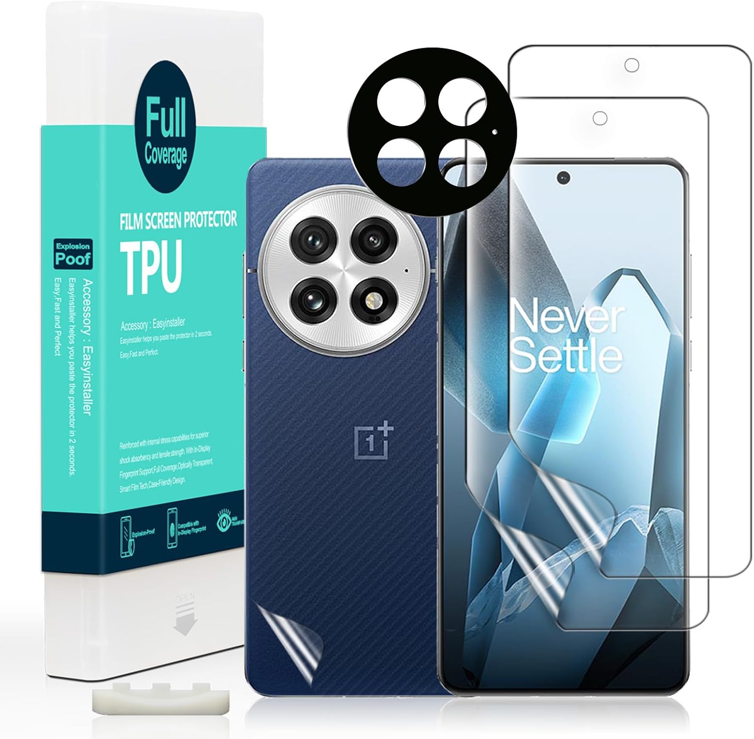 Ibywind 2 Pcs Screen Protector For OnePlus 13 5G 6.82"Not For Honor Magic6Honor Magic6 Lite,Flexible TPU Film,With 1Pc Camera Lens Protector,1Pc Back Film[Easy to install]