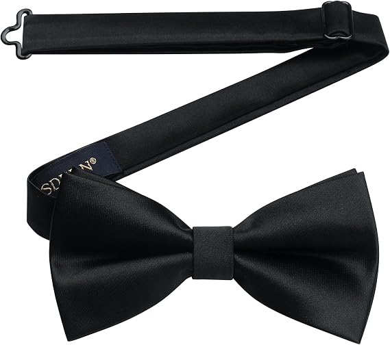 HISDERN Bow Ties for Men Pretied Bowties Classic Formal Business Bow Tie Adjustable Tuxedo Bowtie for Wedding Party