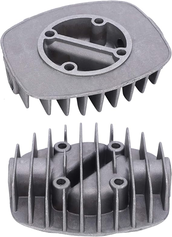 Air Compressor Cylinder Head Durable DoubleCylinder Cover for Replacement with Pneumatic Drive for 2Pcs Accessories