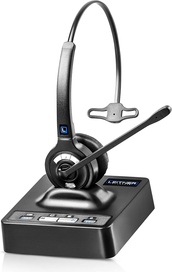 Leitner LH270 Premium Lite 2-in-1 Wireless DECT Headset for Office Phones