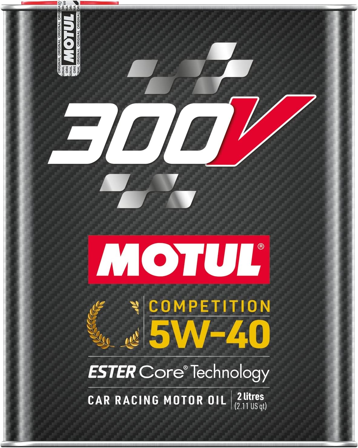 Motul 110817 | Motul 300V Competition ESTER Core Technology Car Racing Motor Oil | High Performance Synthetic Engine Oil | Viscosity 5W-40, SAE J 300 | 2 Litres