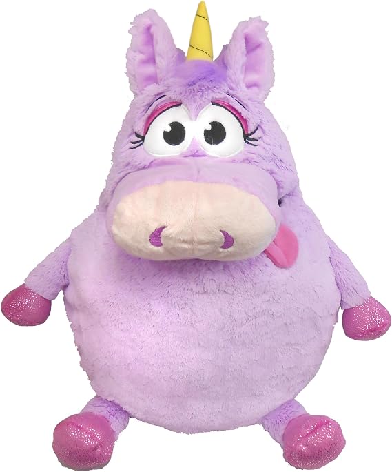Happy Nappers Tummy Stuffers Unicorn Storage Plush for Blankets and Toys