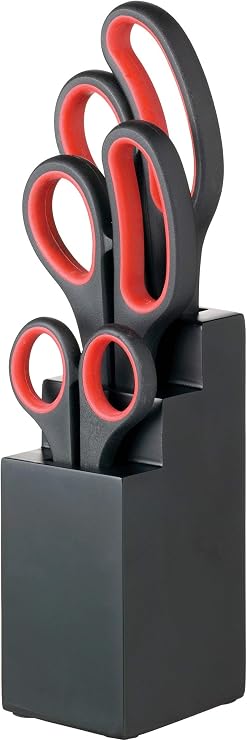 KitchenCraft 3-Piece Kitchen Scissors Set and Storage Block